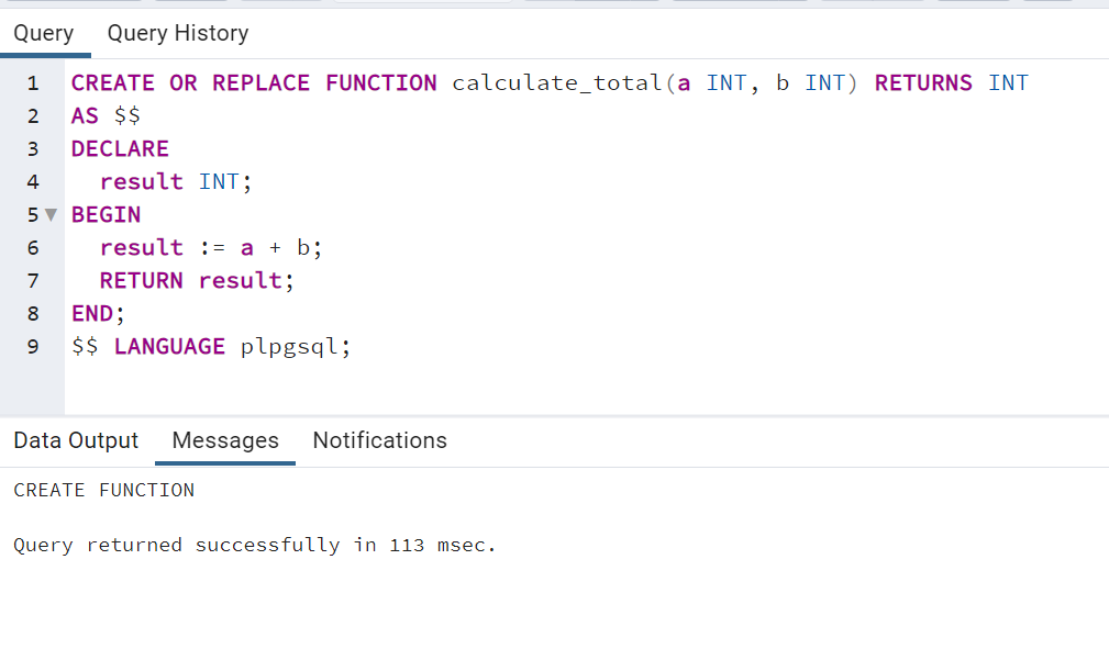 postgresql variable assignment